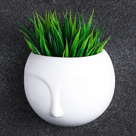 Figure pot "Silhouette" with a suspension, white, 10x7cm
