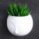 Figure pot "Silhouette" with a suspension, white, 10x7cm