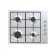 The hob Lex GVS 644-1 IX, gas, 4 burners, silver