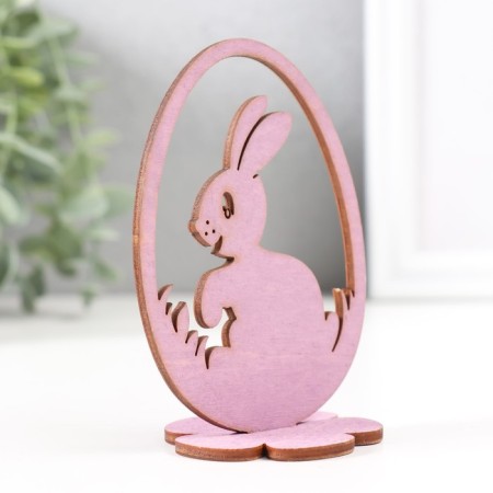 Easter decor "Rabbit" 6.5x4.7x9.3 cm (set 2 parts) purple-1