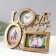Multipher with clock "Love" Plastic 2 photo 10x15 cm, col. bronze