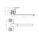 PLSTART PL4605-7 shell mixer, single-leaf, pour 322 mm, ABS plate, black