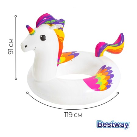 Circle for swimming Fantasy Unicorn, 119 x 91 cm, 36159 Bestway-1
