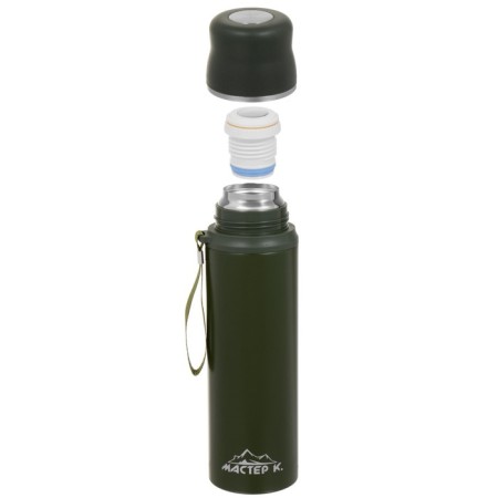 Thermos, 1 l, Traveller "Master K", with a mug, retains heat up to 12 hours, green-1