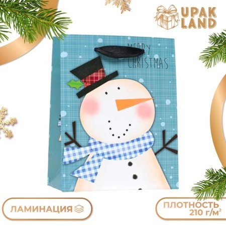 Laminated "snowman" 11.5 x 14.5 x 6 cm-2