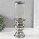 Ceramics candlestick, glass per 1 candle "grace" d = 7.5 cm silver 10x10x28.5 cm