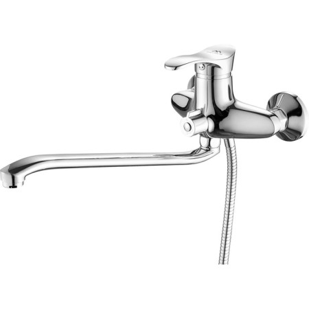Fashun A2201 bathtub mixer, one -leaf, pour 362 mm, with a shower, chrome