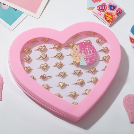 Children's ring "chosen", shape of mix, hearts, gold, dimensionless color-2