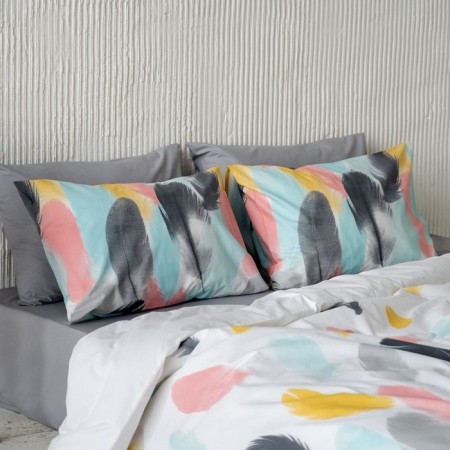 Set of pillowcases "Tui", size 70x70 cm, pink color, 2 pcs