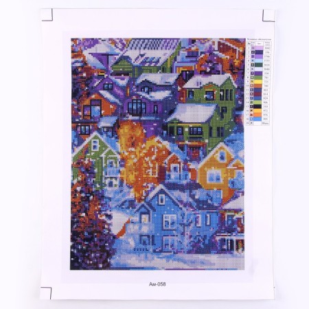 Diamond mosaic 30 × 40 cm, (full filling) "Winter Norway"-1
