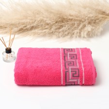 Terry towel Tavropos 70x130cm, pink color, 460g/m, cotton