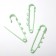 Pins for suspensions (set 3 pcs.) L = 6.5 cm, green color