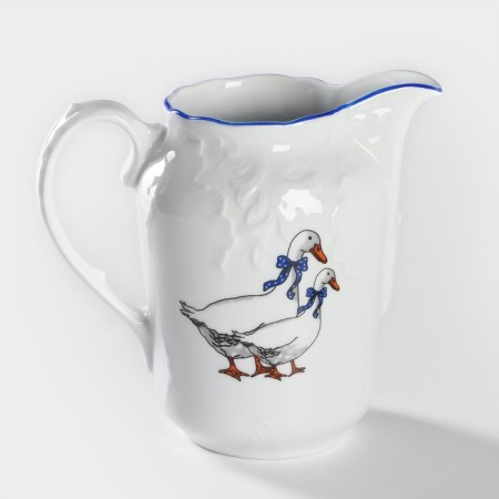 Porcelain jug “Rococo. Geese ", 1 l-1