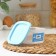Food container Ricco, 230 ml, 9.6 × 9.6 × 5.2 cm, square, transparent color, blue cover