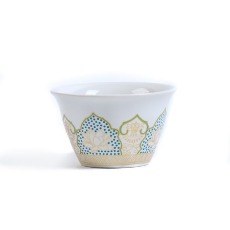 A set for a tea ceremony of 5 items per 3 persons: a cup 50 ml, a kettle 280 ml, white-2