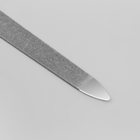 Metal file for nails, 15 cm, in a case, silver/black color-2