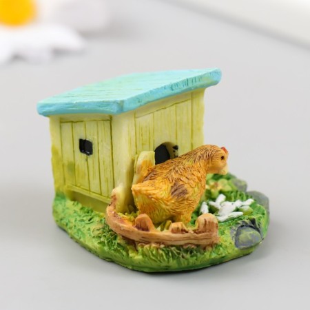 Figure for Florarium Polystone "Chicken at the chicken coke" MIX 4x4x3.7 cm-4