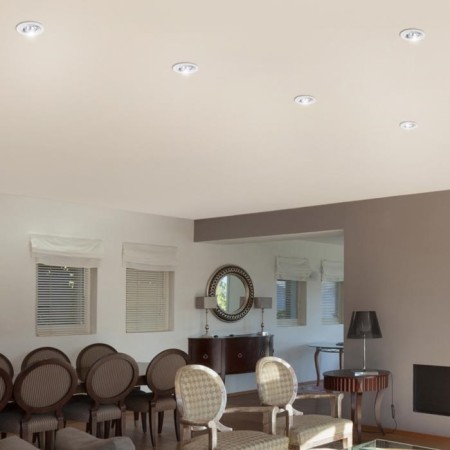 Built -in lamp Novotech, 50 W, GX5.3, 12 V, 80x80 mm, d = 80 mm, white-1