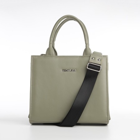 Female bag Textura, tout, average size, khaki color-3