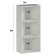Bathroom hinged cabinet, two shelves 36 x 24 x 80 cm