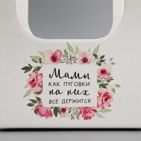 Box-Obel for flowers "Mom, like buttons", 17 × 12 × 32 cm-3