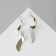 Earrings with rhinestones “wave” spiral, white color in gold