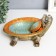 Souvenir Polystone stand "Turtle Ground" with a golden pattern 22x25x9 cm