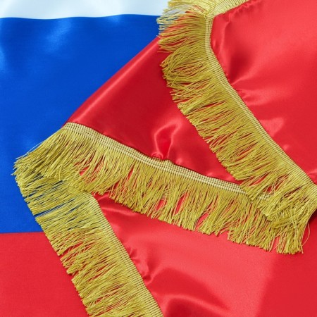 Russian flag, 90 x 150 cm, bilateral, with fringe, satin-2