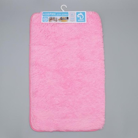 Bath and toilet rug “fluffy”, 50 × 80 cm, pink color-3