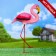 Garden figure "Pink Flamingo" 23x14x49cm
