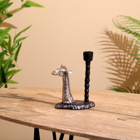 Giraphic candlestick Aluminum 12.5x9.5x26 cm-3