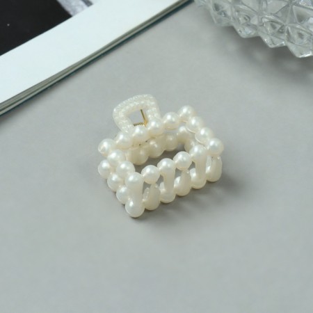Hair crab "Aven" (set 6 pcs) straight, 2.5 cm, white