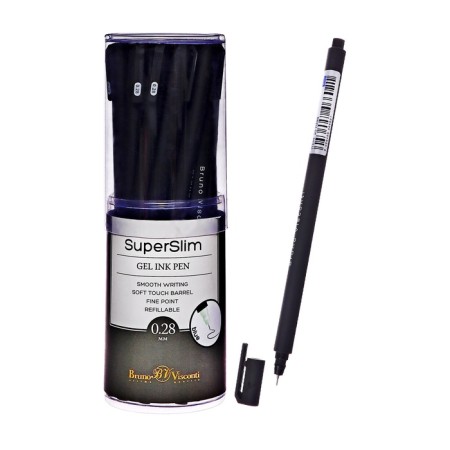 Hand "Super Slim. Black" gel, 0.28 mm, blue