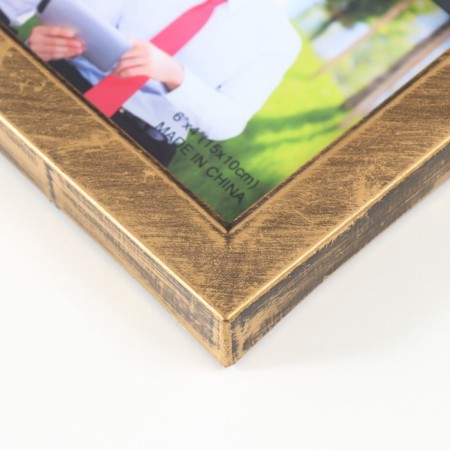 Multipher with clock "Love" Plastic 2 photo 10x15 cm, col. bronze-2