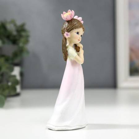 Souvenir Polystone "Baby with flowers in hair" 15.5x6x6.5 cm-2