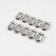 Clips for suspenders, 2.5 × 1.5 cm, 10 pcs, silver color