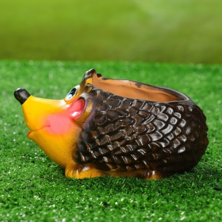 Figure Kashpo "Hedgehog" 17x10x7cm, yellow-1