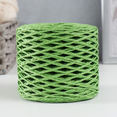 Yarn 100% cellulose "Softino raffia color" Washing, green 200m ± 2m 120 g