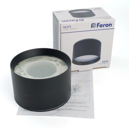 Ceiling Feron Feron HL373, IP44, GX70, 25 W, 115x115x73 mm, black color black-7