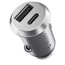 Автомобильное зарядное устройство Deppa (11212) USB A, USB-C, PD, QC 3.0, 38Вт, цвет серебро   10288