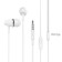 Hoco M34 headphones, wired, vacuum, microphone, jack 3.5 mm, 1.2 m, white