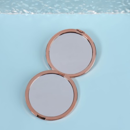 Mirror folding "waves", d = 7.5 cm, color pink gold-2