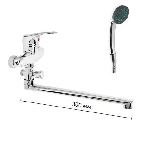 ROEGEN RB100A bath mixer, single -leaf, zinc, chrome