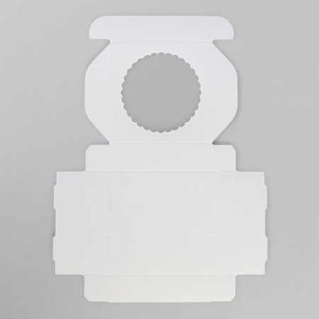 Gift box team with a window, white, 11.5 x 11.5 x 3 cm-5