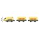 Toy train "My city", 3 items, on batteries, yellow