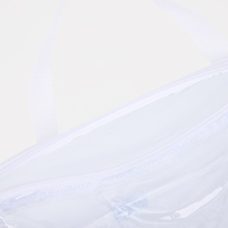 Cosmetic bag with lightning, white color-2