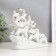 Souvenir ceramics "Three elephants under the tree" White 15.5x20x7.5 cm