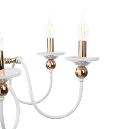 Milano chandelier 6he14 40W white-gold 68x68x79 cm-6