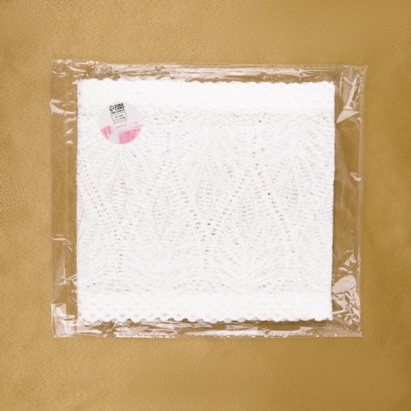 Lace elastic fabric, 190 mm × 2.7 ± 0.5 m, white color-3
