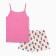 Female pajamas (T -shirt, shorts), pink/white color, size 44